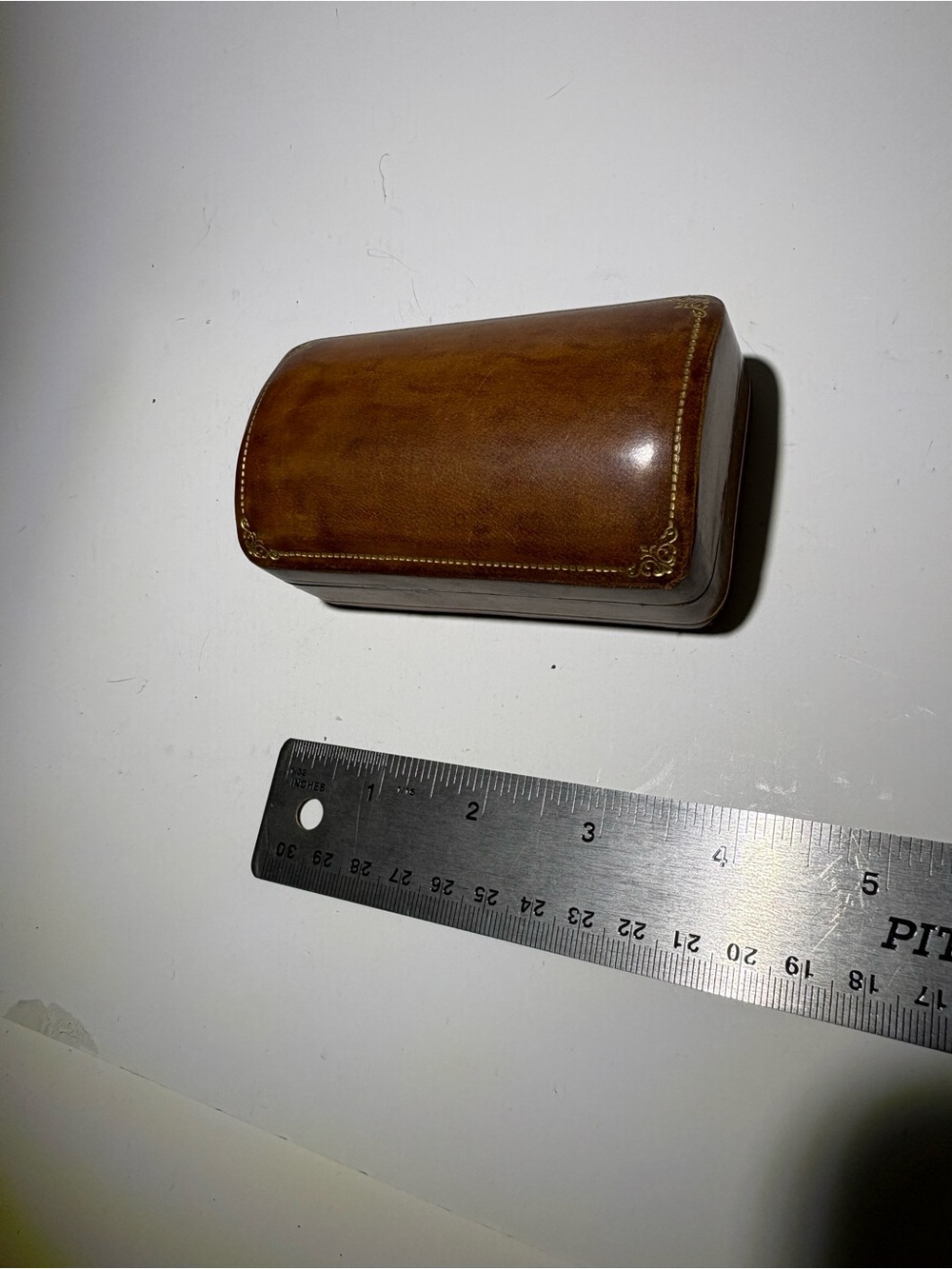 Compact Brown Leather Jewelry Case
